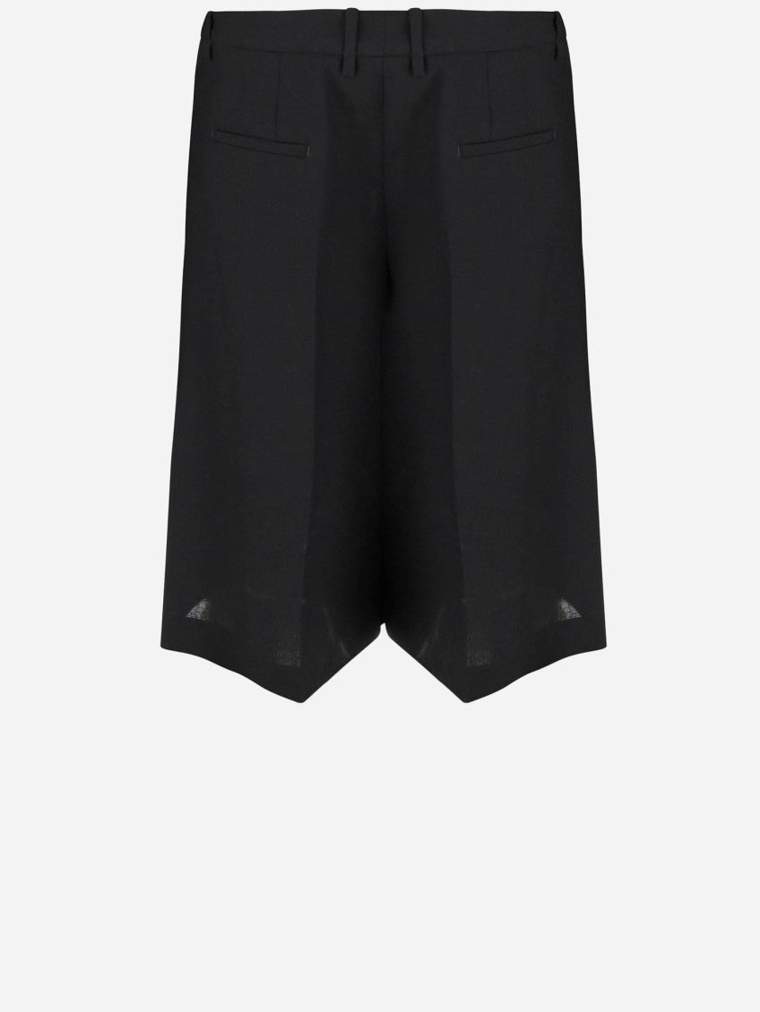 Black Wool  Short Pants 2