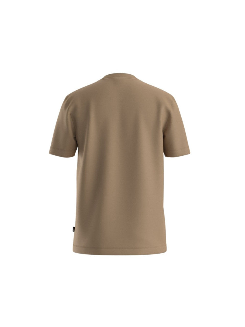 Beige Crew Neck T-Shirt 2