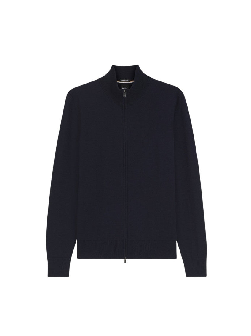 Navy Blue Zip Up Cardigan 1