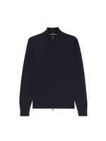 Navy Blue Zip Up Cardigan 1