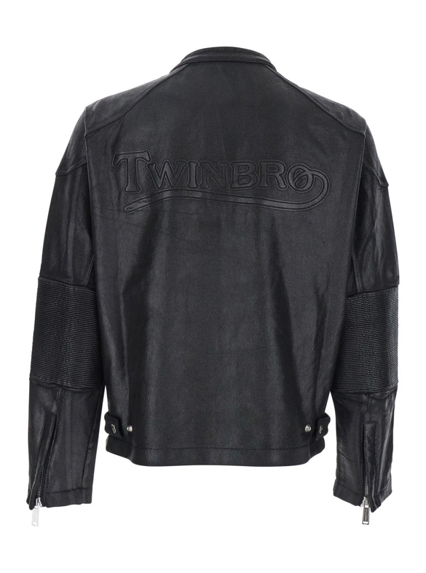 Black Zip Up Bomber Jacket 2