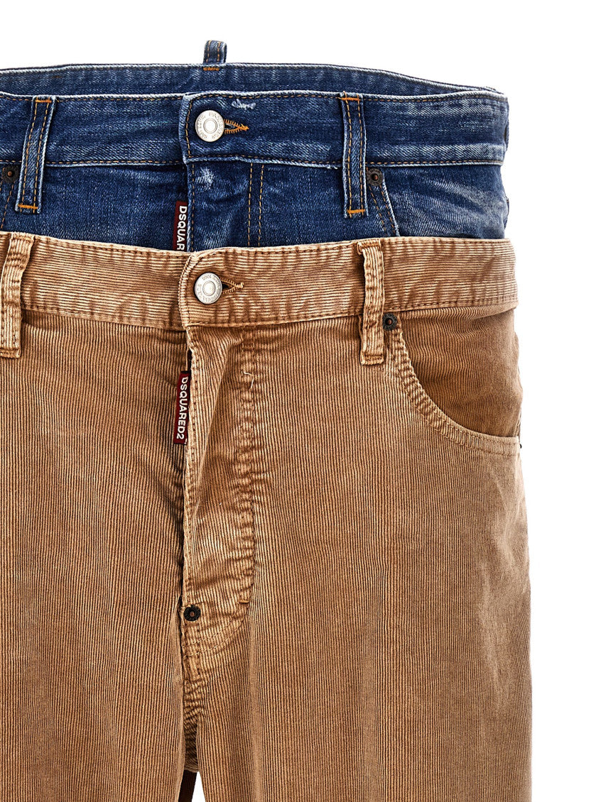 Beige Mid Rise Jeans 3