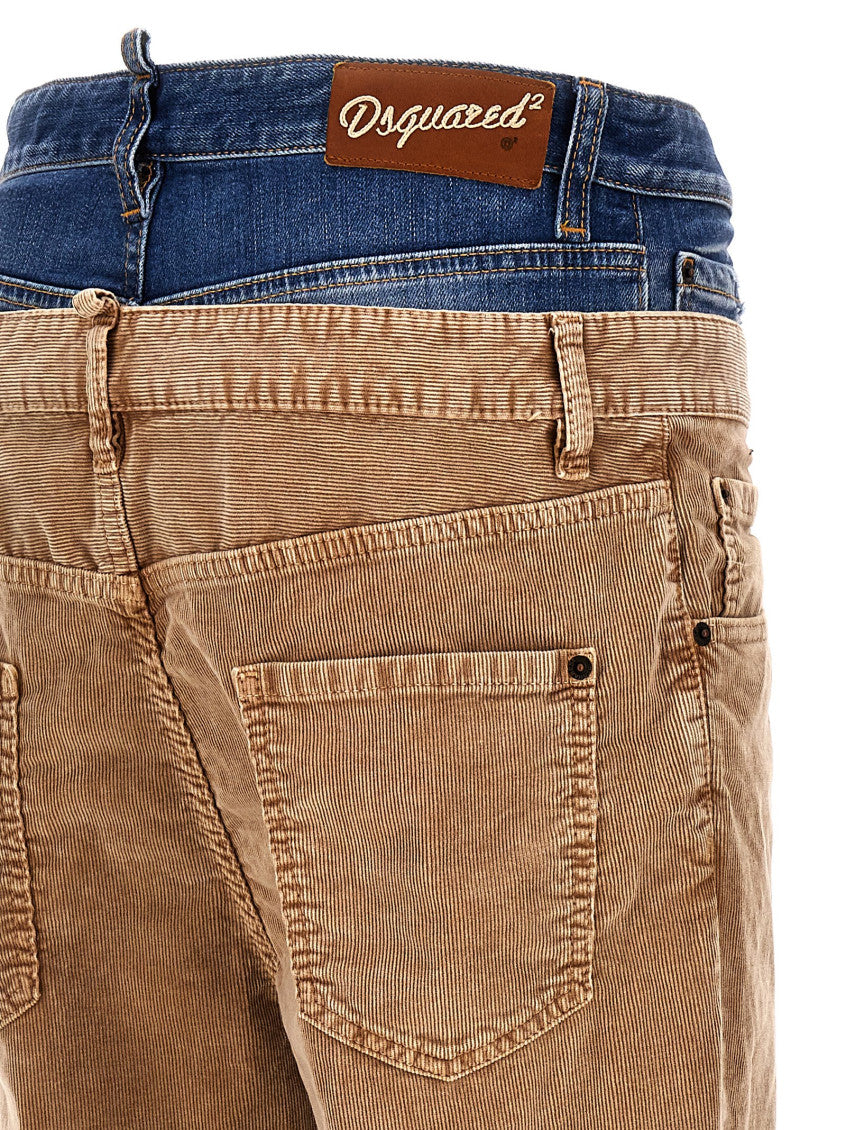 Beige Mid Rise Jeans 4