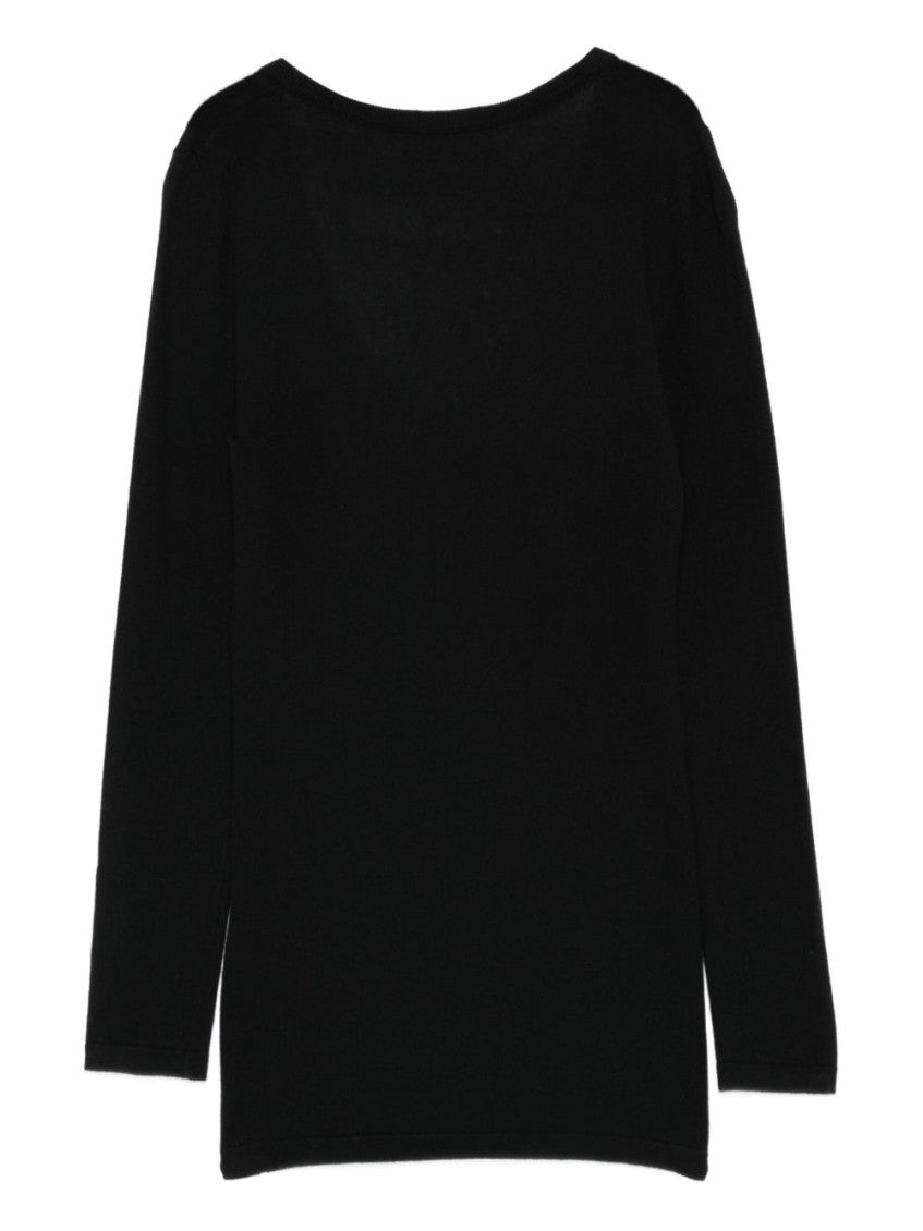 Black Scoop Neck Sweater 2