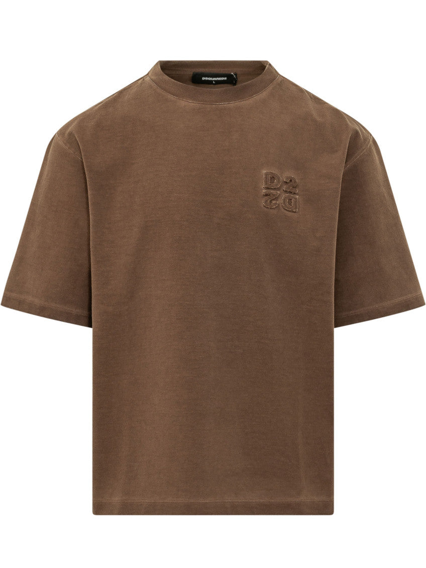 Brown Crew Neck T-Shirt 1