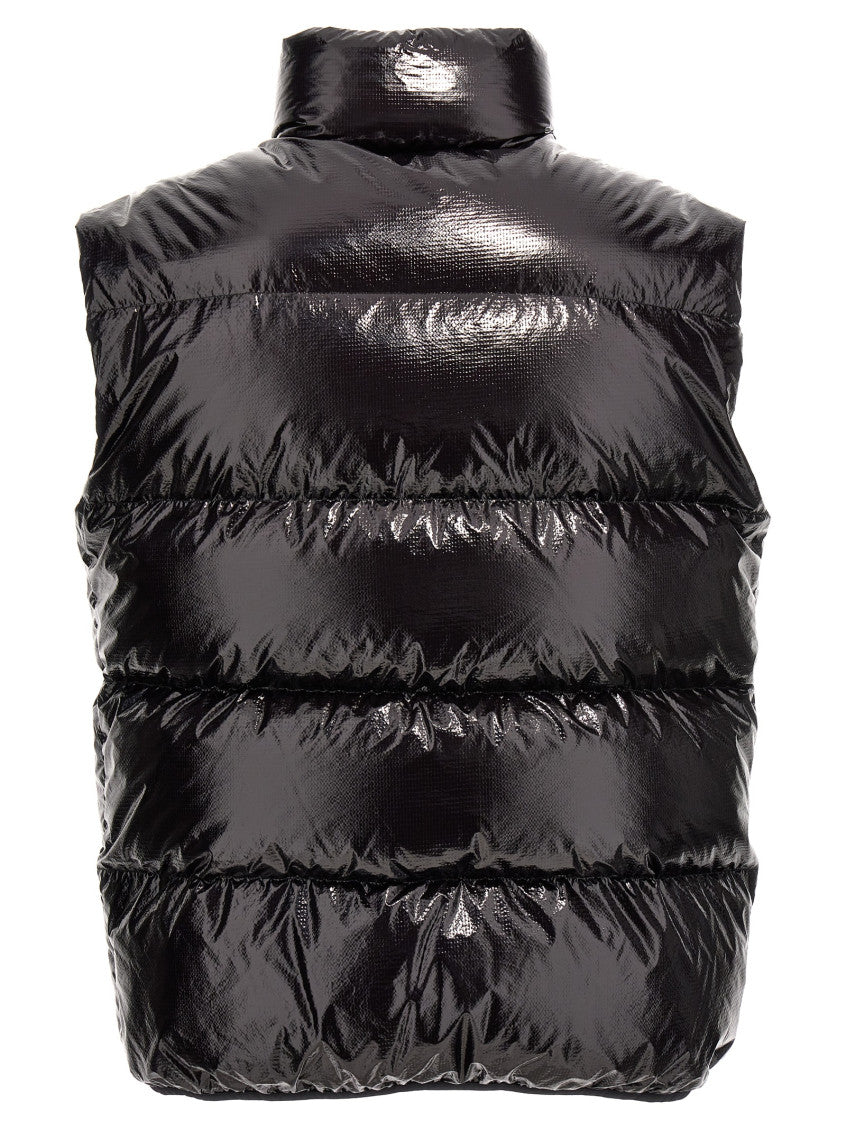 Black Quilted Logo Jacket 2