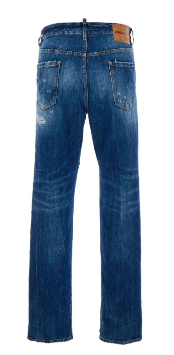 Blue Mid Rise Jeans 2