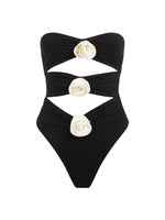 Black Embellished Swimwear 1