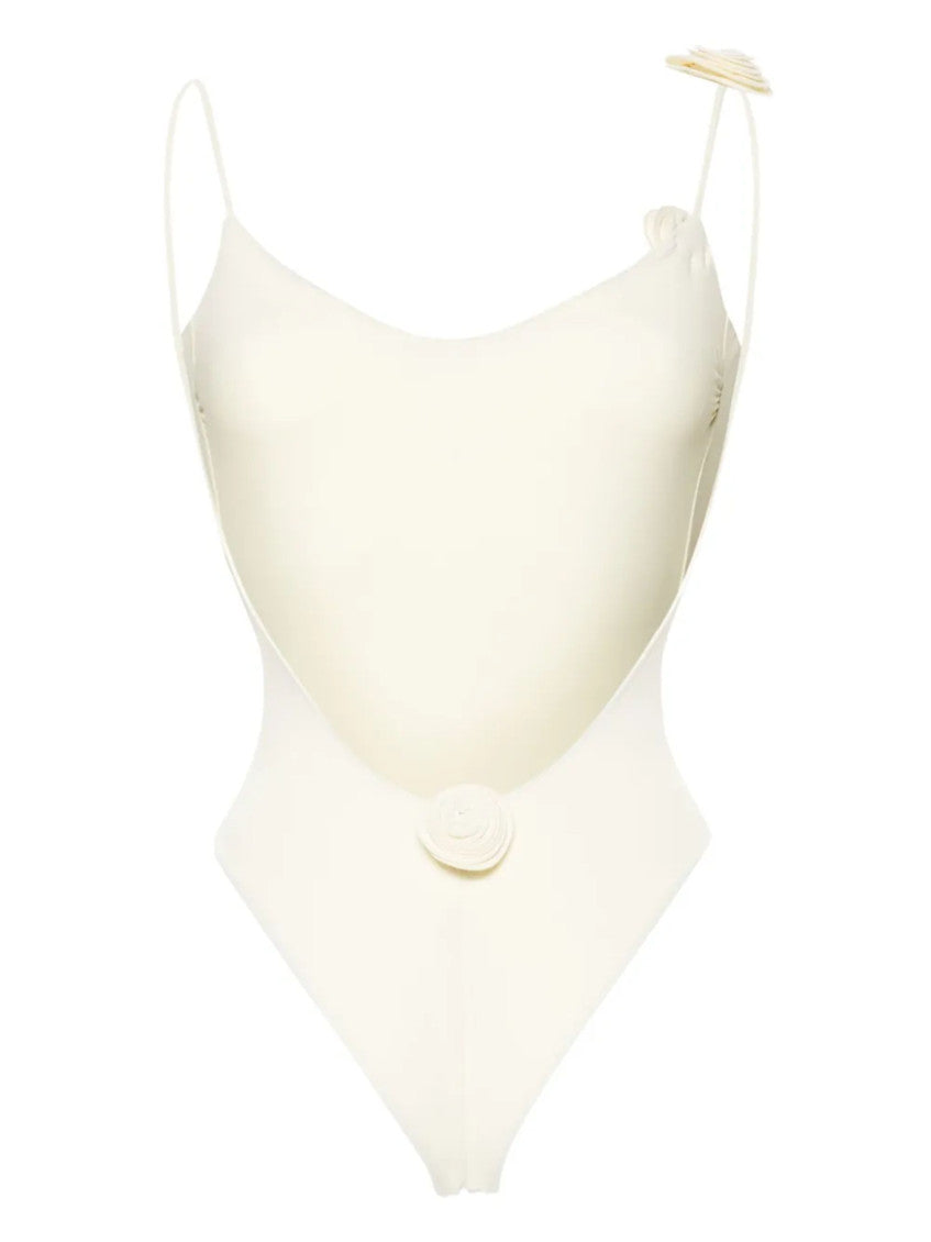 Ivory Solid Swimwear 2
