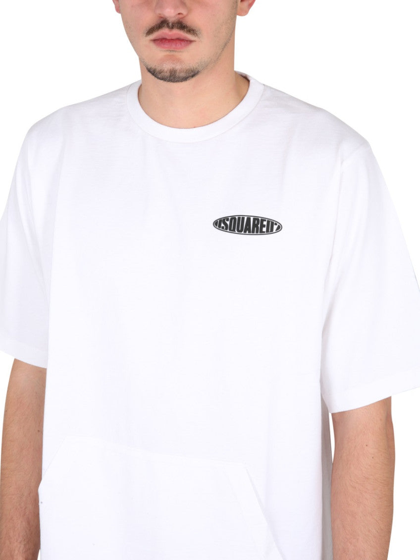 White Crew Neck T-Shirt 4