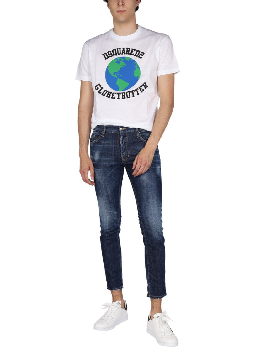 White Crew Neck T-Shirt 2