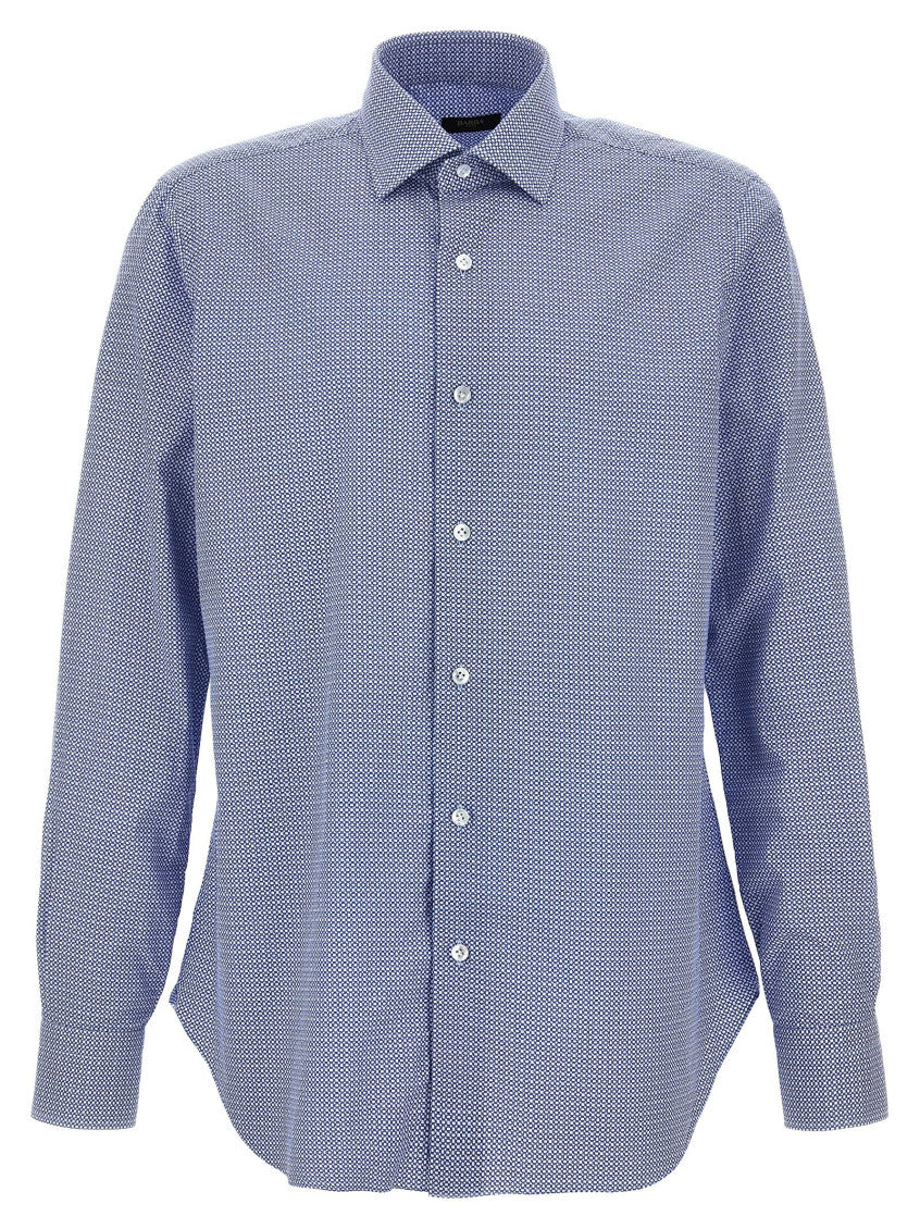 Light Blue Patterned  Shirt 1