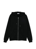Black Solid Zip Up Hoodie 1