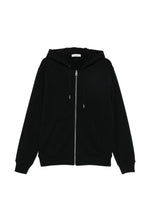 Black Solid Zip Up Hoodie 1