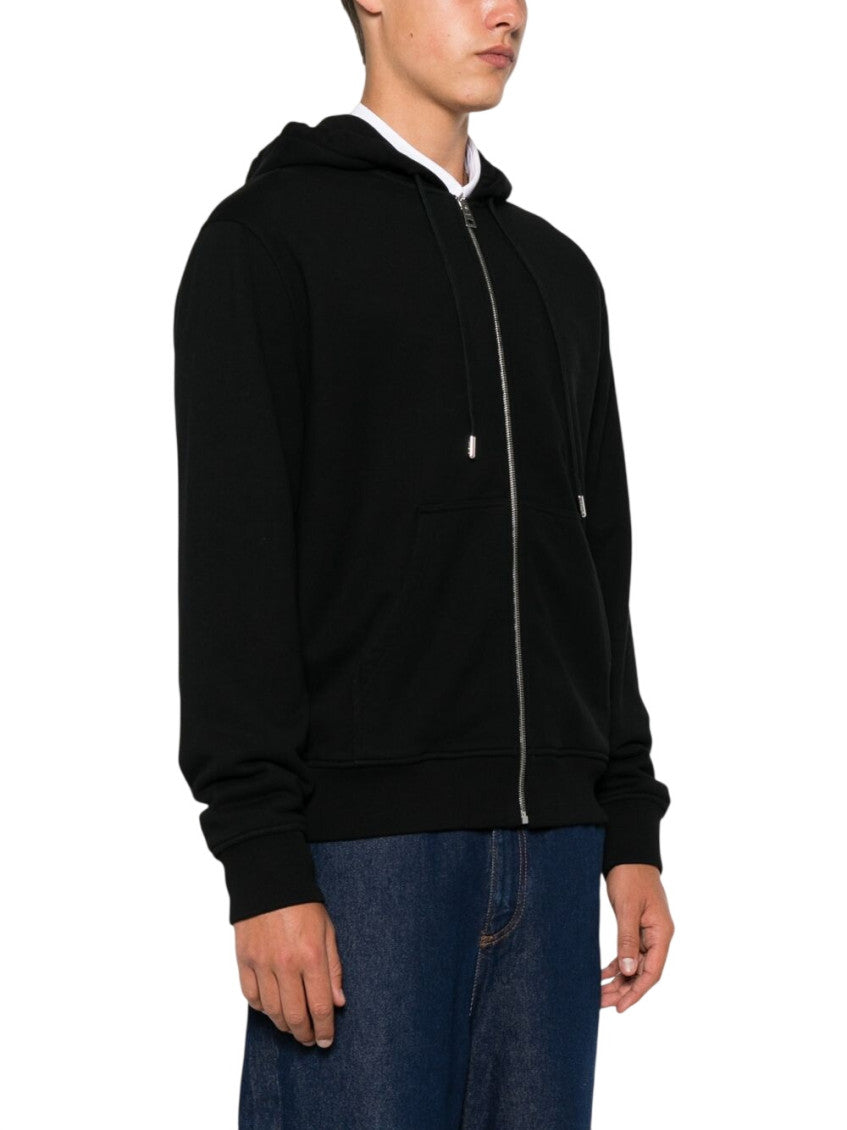 Black Solid Zip Up Hoodie 2
