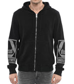 Black Knitted Zip Up Hoodie 1