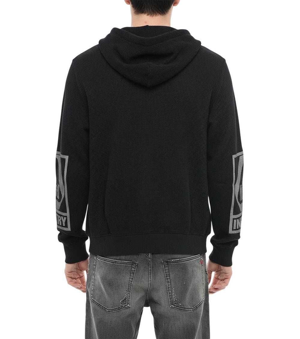 Black Knitted Zip Up Hoodie 2
