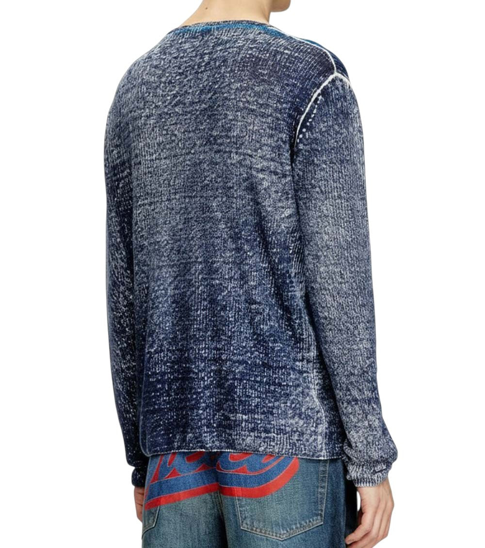 Blue Crew Neck Sweater 3