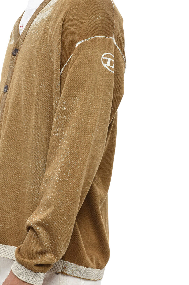 Brown V Neck Cardigan 3