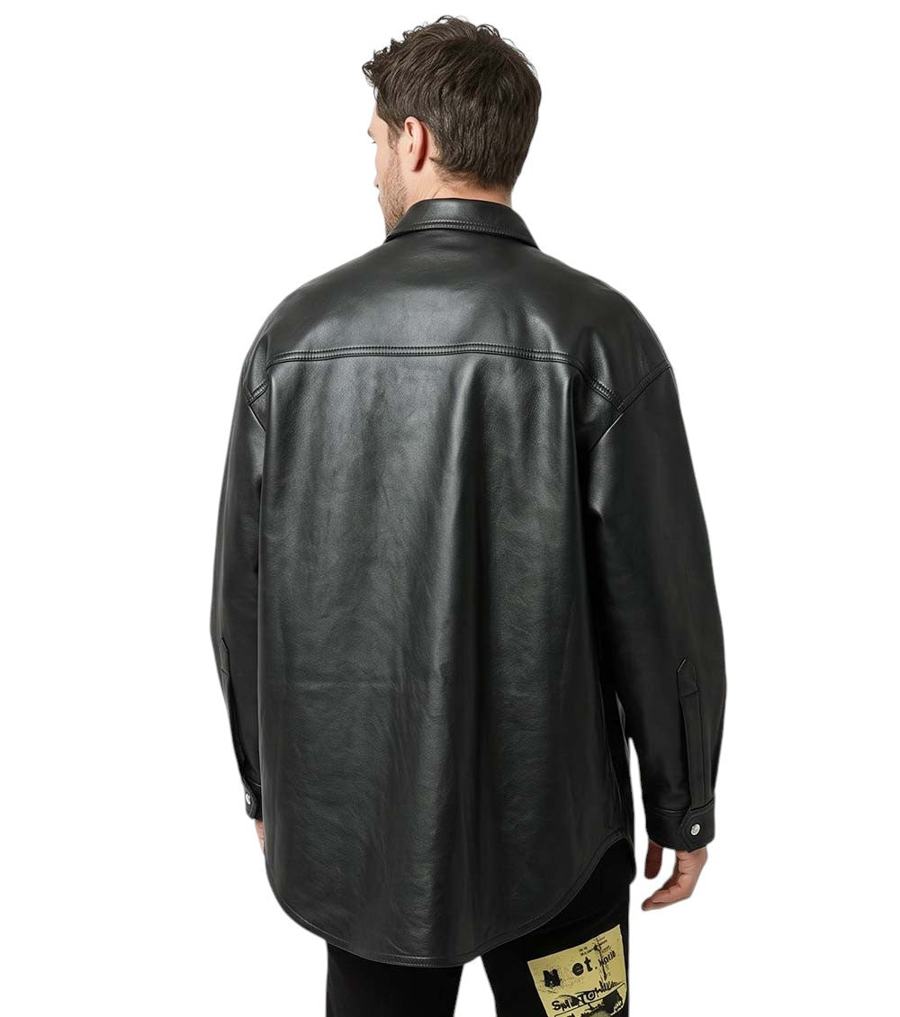 Black Solid Overshirt 3