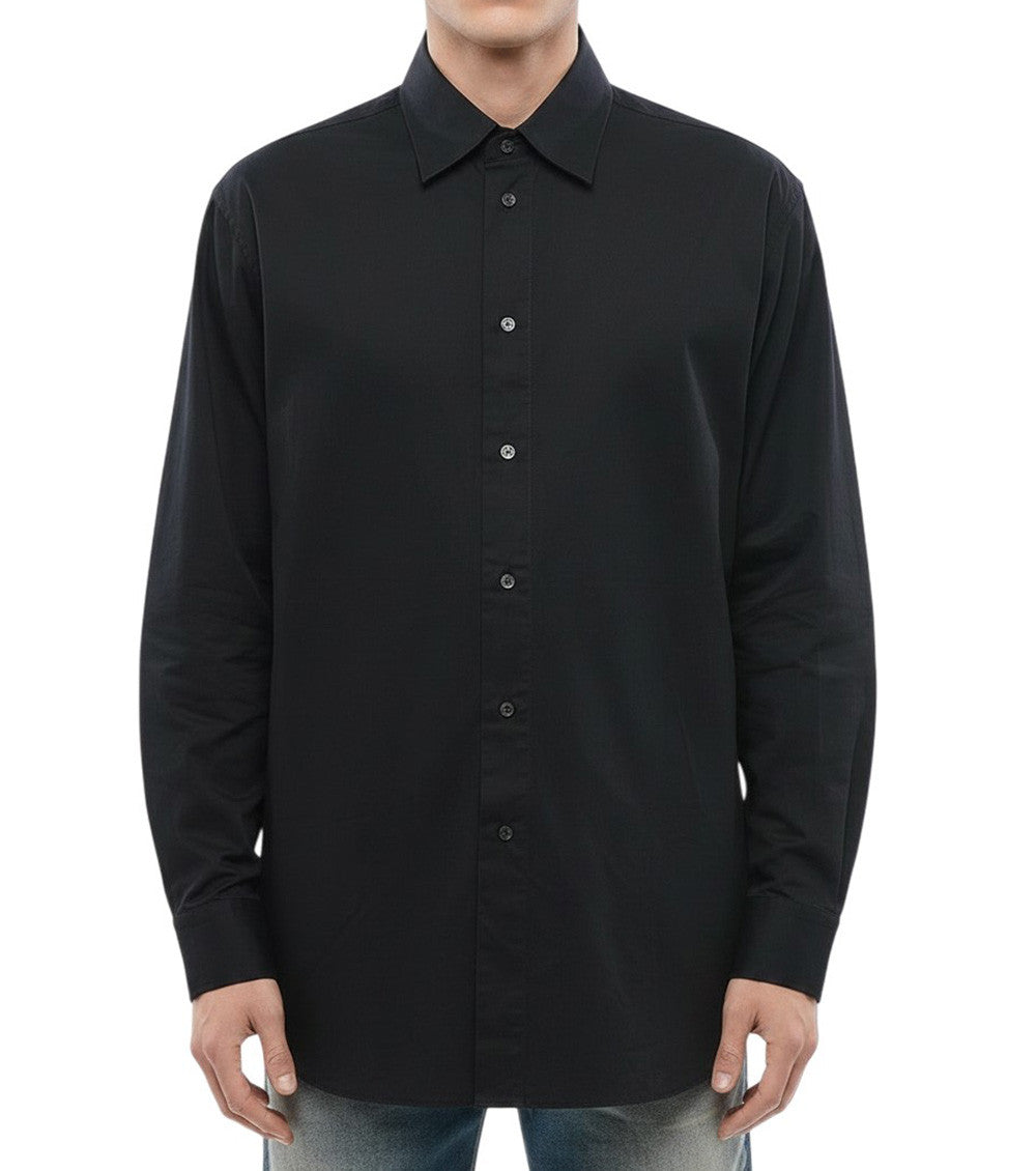 Black Relaxed Solid Shirt 1