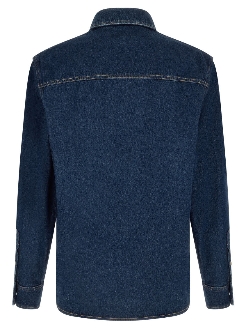 Blue Regular Denim Shirt 2