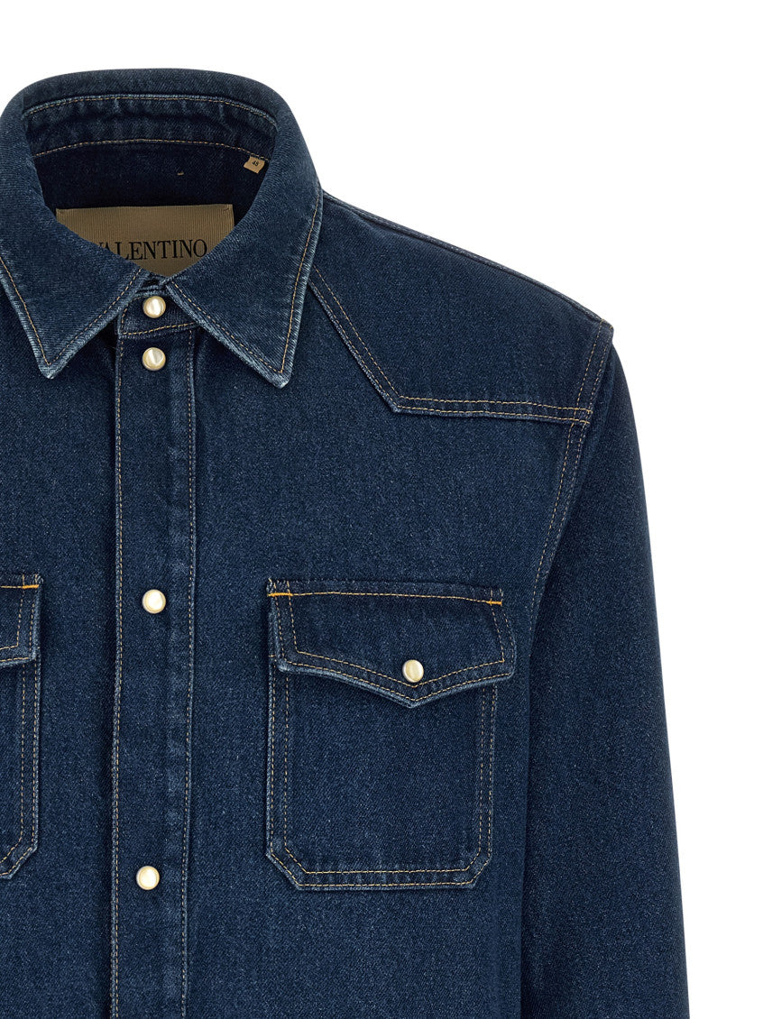 Blue Regular Denim Shirt 3
