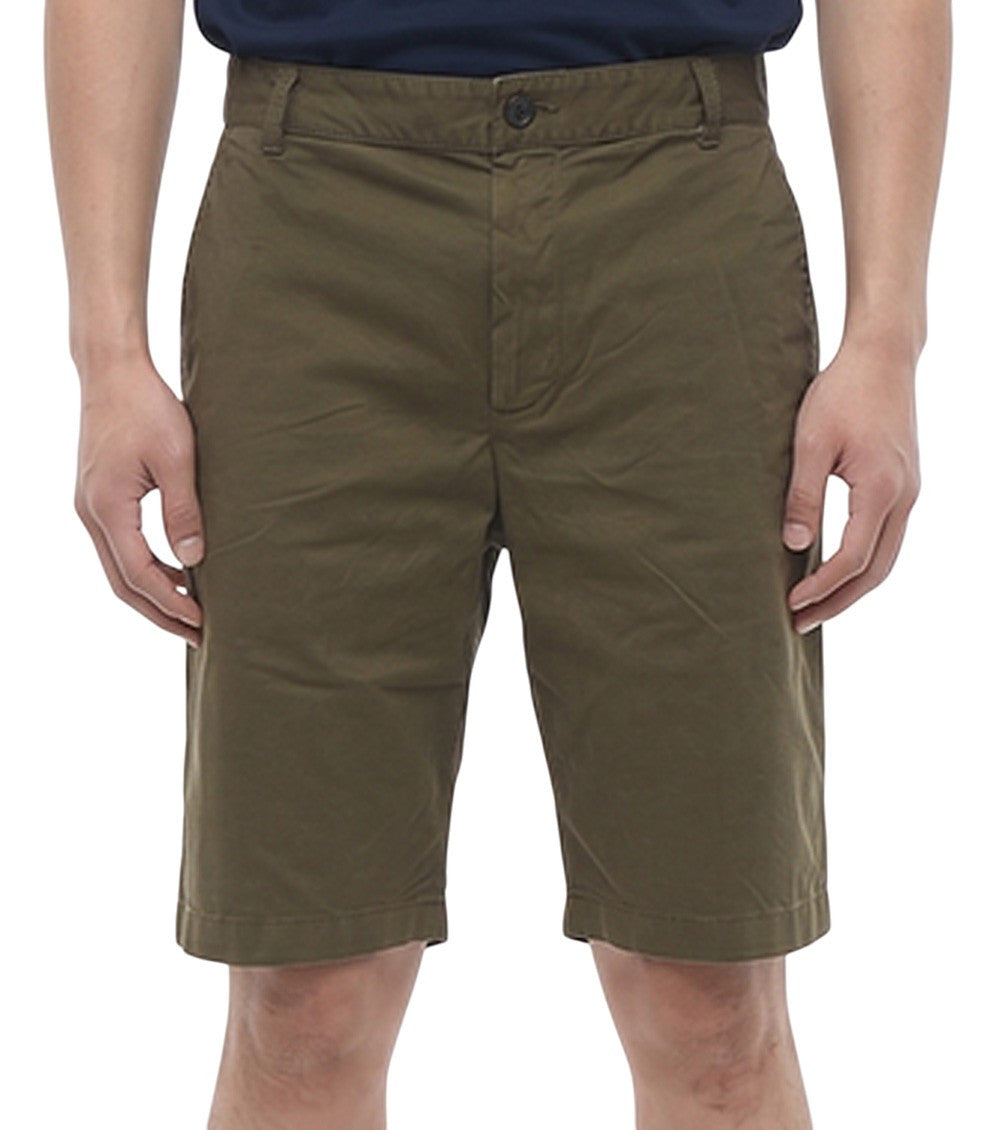 Green Solid Chino Shorts 1