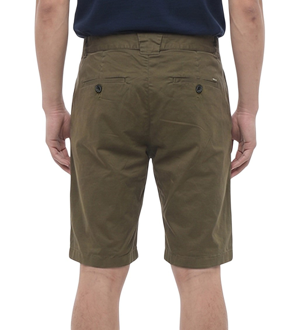 Green Solid Chino Shorts 2