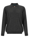 Grey Solid Shirt Collar Polo 1