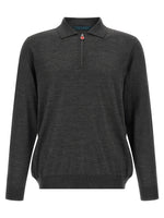 Grey Solid Shirt Collar Polo 1
