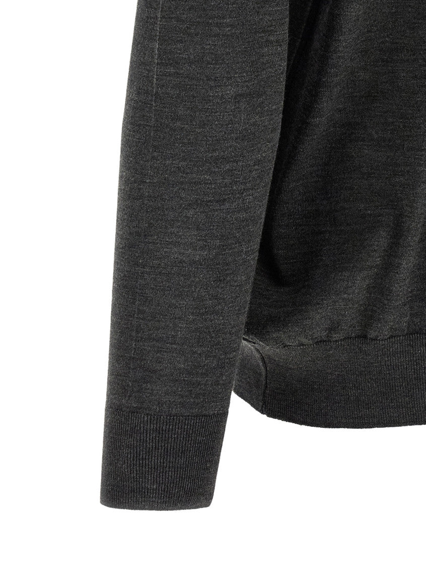 Grey Solid Shirt Collar Polo 4