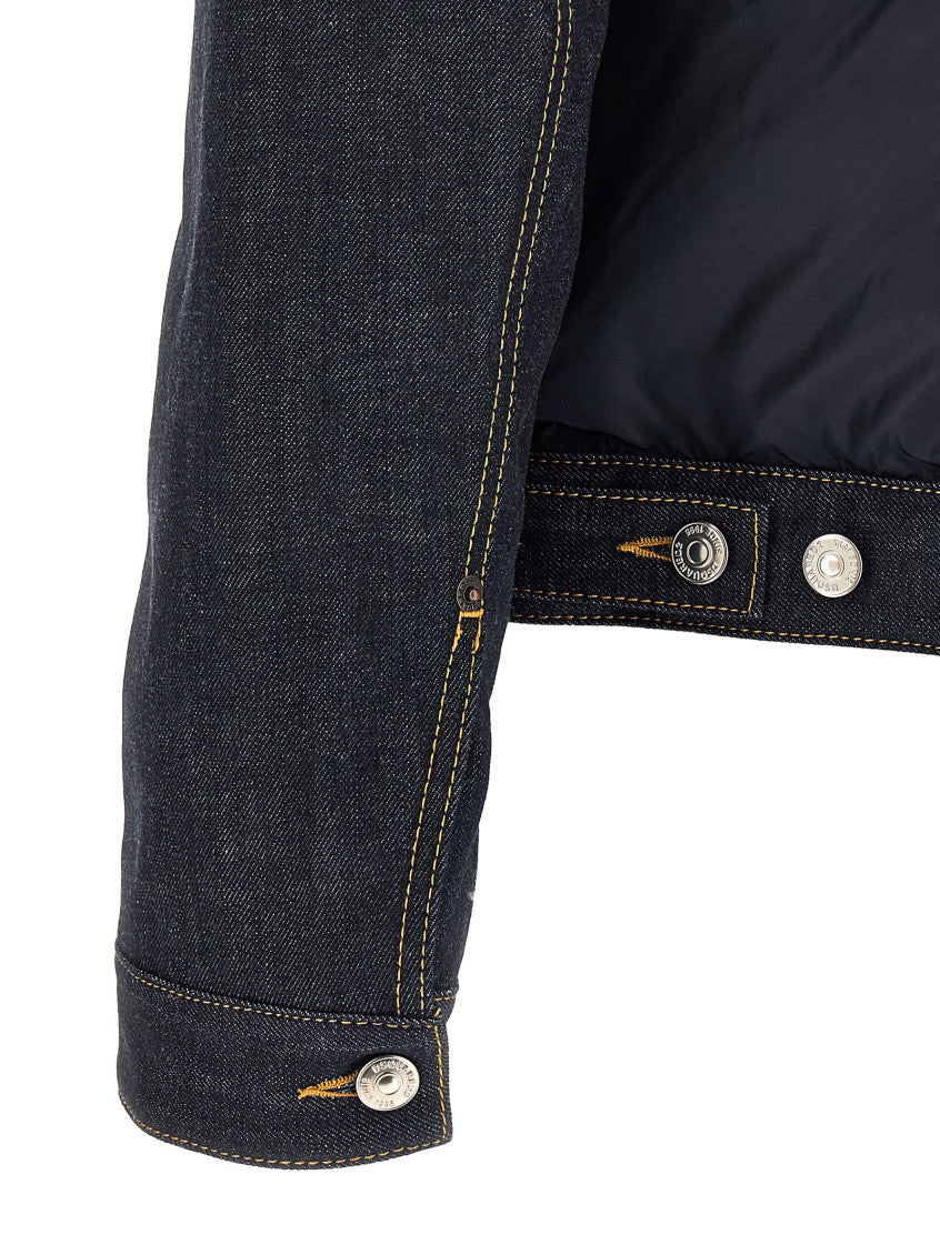 Blue Quilted Shirt Collar Jacket 4