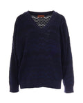 Navy Blue V Neck Sweater 1