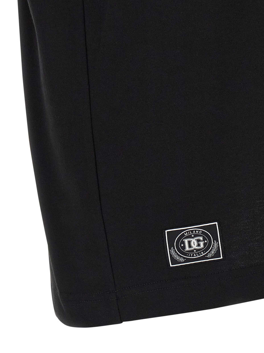 Black Logo Embroidery T-Shirt 4