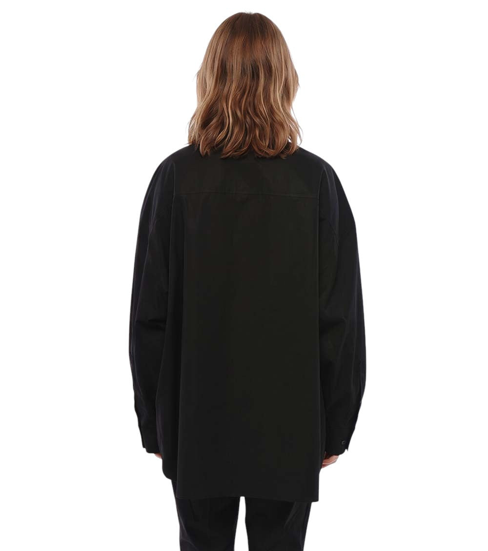 Black Oversized Solid Shirt 2
