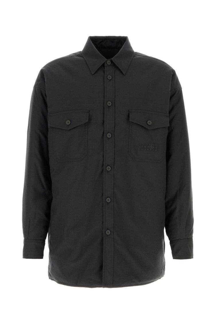 Black Relaxed Logo Overshgirt 1