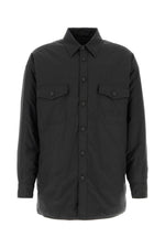 Black Relaxed Logo Overshgirt 1