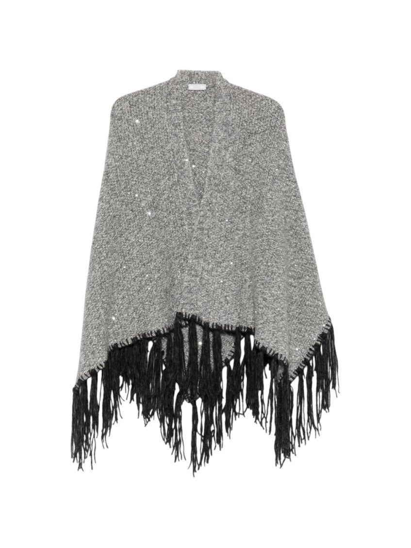Grey Textured Mock Collar Sweater 1