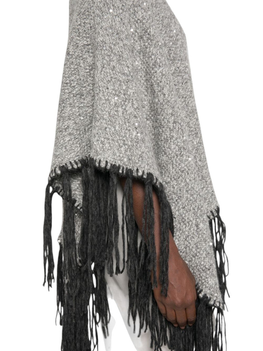Grey Textured Mock Collar Sweater 5