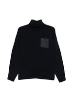 Black Embellished Turtle Neck Sweater 1