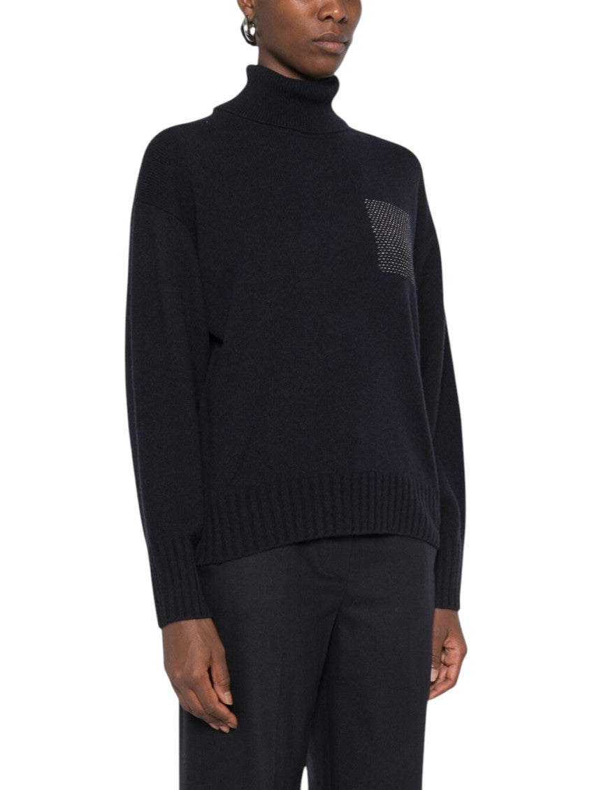 Black Embellished Turtle Neck Sweater 3