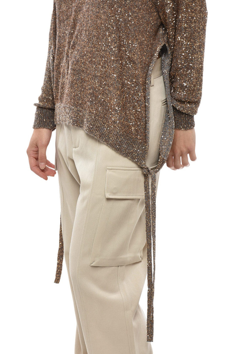 Gold Embellished Crew Neck Sweater 3