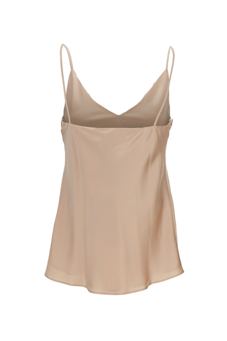 Beige V Neck Top 2