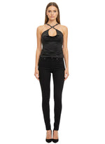 Black Solid Scoop Neck Top 1