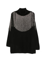 Black Embellished Turtle Neck Sweater 1