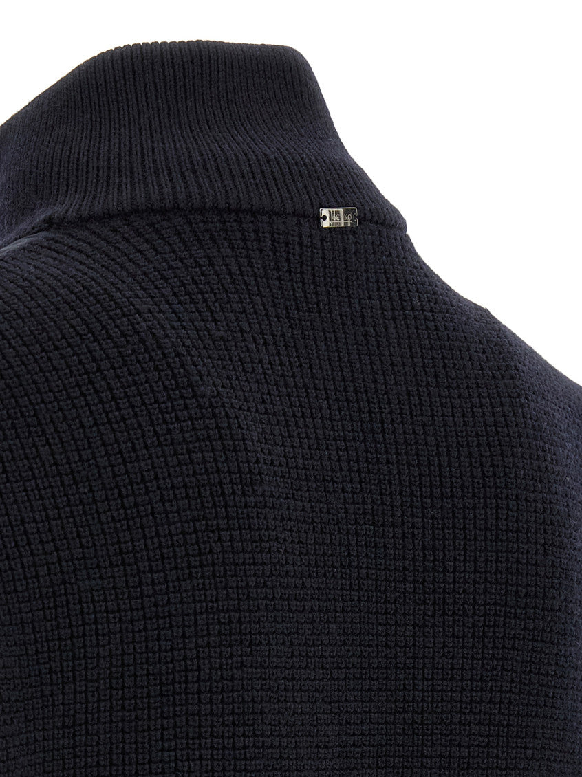 Dark Blue Knitted Cardigan 4