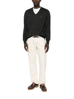 Dark Grey V Neck Sweater 1