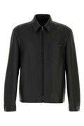 Black Regular Textured Jacket 1
