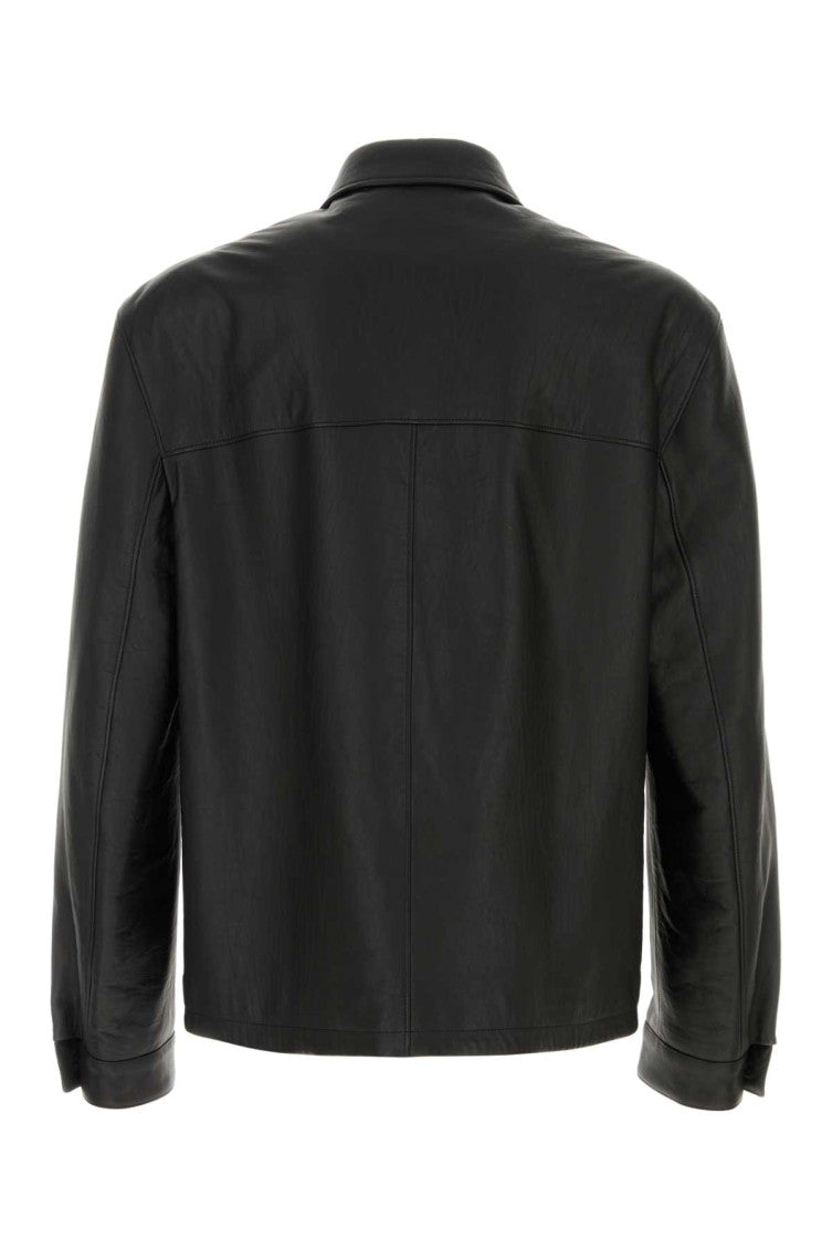 Black Regular Textured Jacket 2